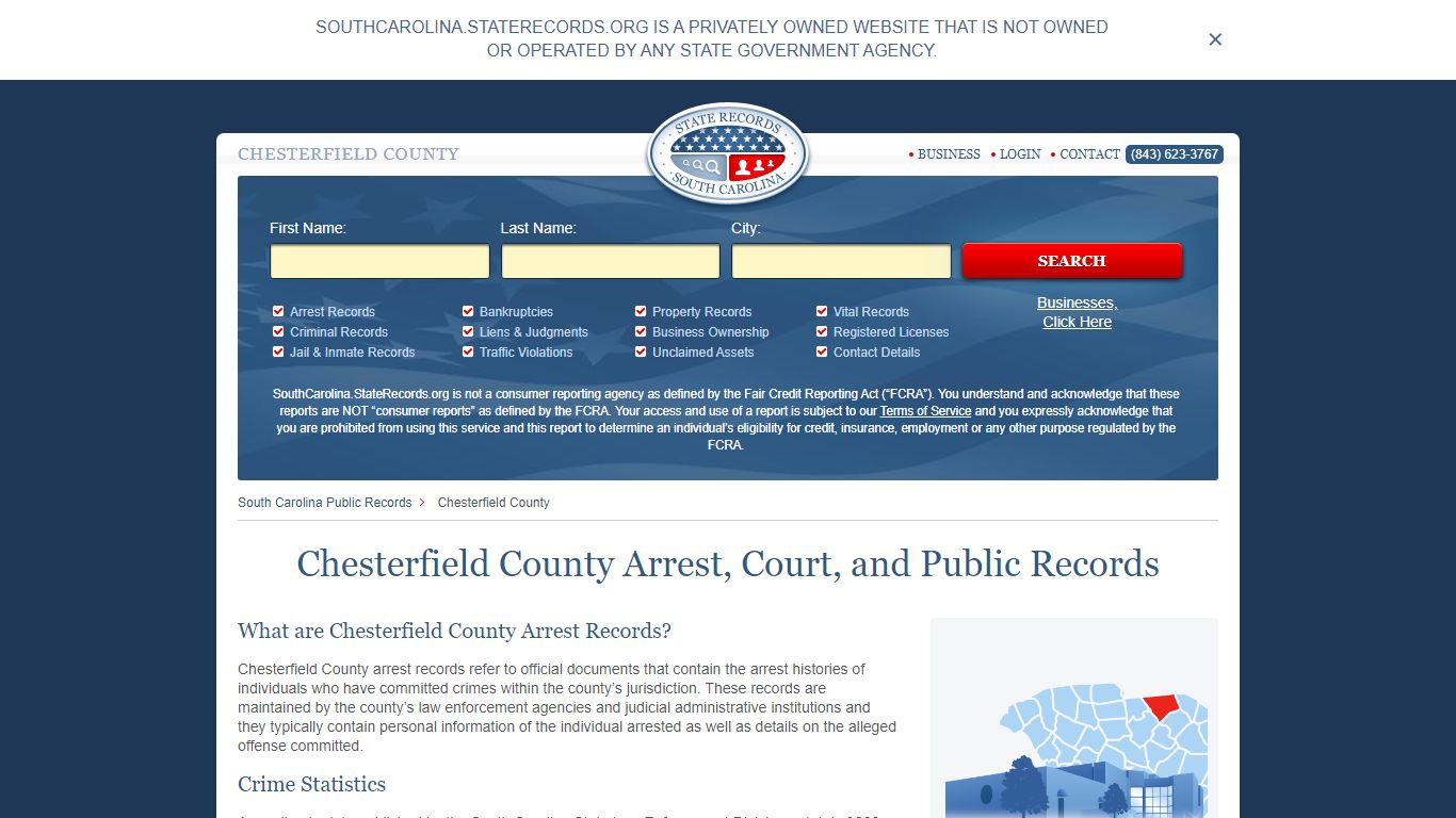 Chesterfield County Arrest, Court, and Public Records